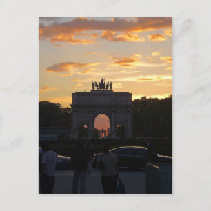 Carte Postale Coucher de soleil avec les monuments