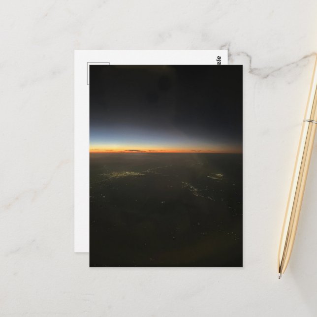 Carte Postale coucher de soleil beauté (Devant/Arrière en situation)