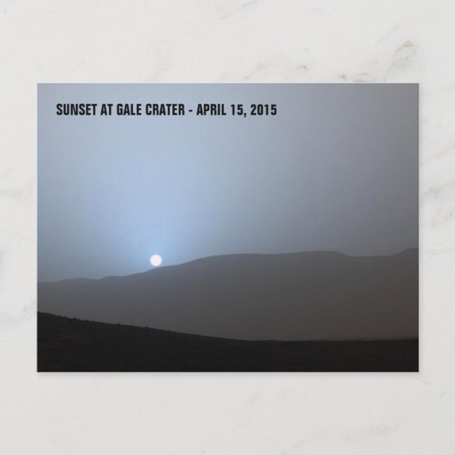 Carte Postale Coucher de soleil bleu martien (Devant)
