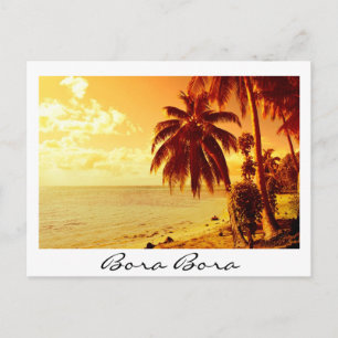 Carte postale coucher de soleil Bora Bora