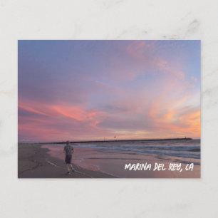 Carte Postale Coucher de soleil Bubble Gum - Marina Del Rey, CA