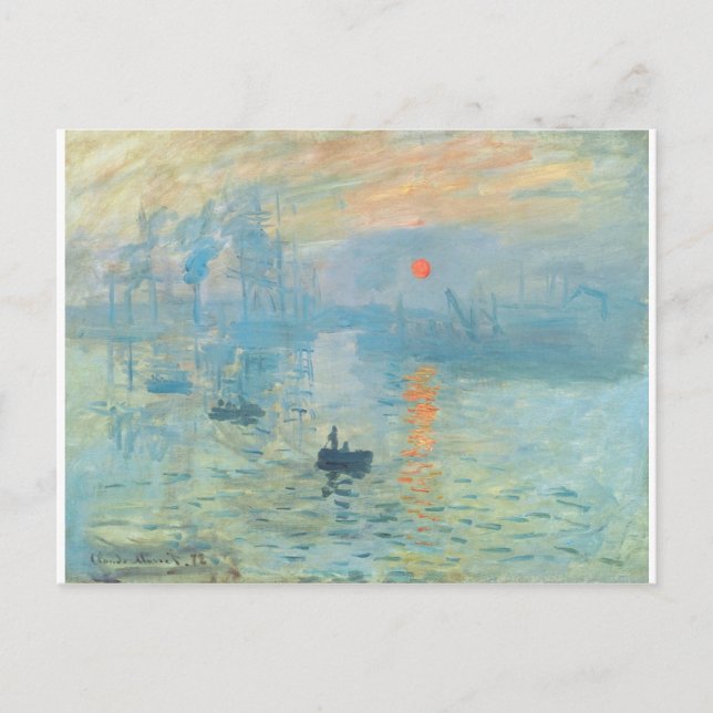 Carte Postale Coucher de soleil - Claude Monet (Devant)