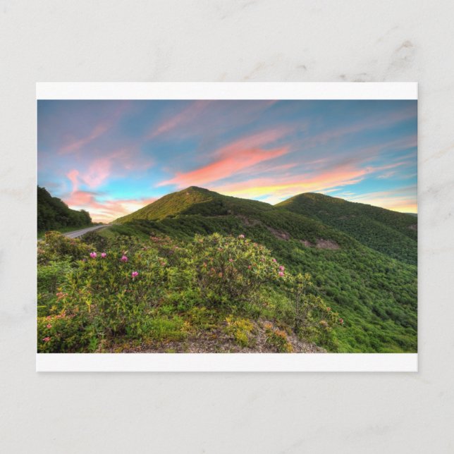 Carte Postale Coucher de soleil crageux Pinnacle (Devant)
