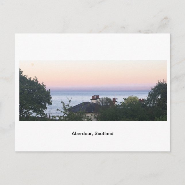 Carte Postale Coucher de soleil d'Aberdour (Devant)