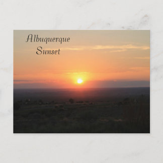 Carte Postale coucher de soleil d'Albuquerque