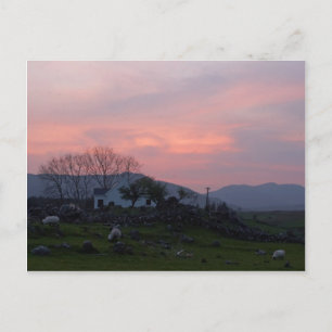 Carte Postale Coucher De Soleil Dans Connemara Comté Galway Irla