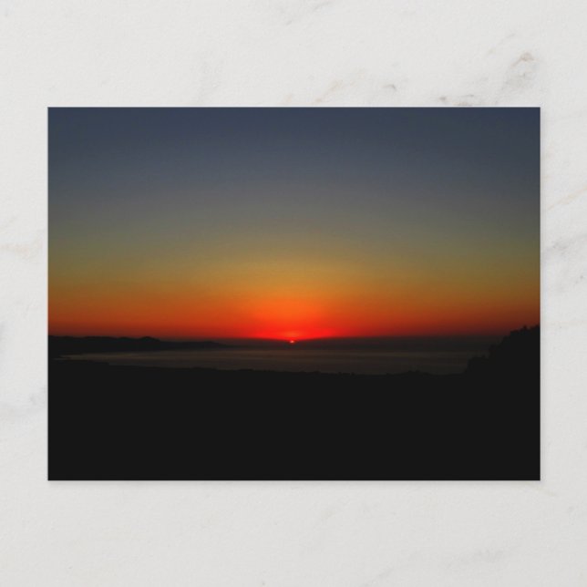 Carte Postale Coucher de soleil dans l'eau (Devant)