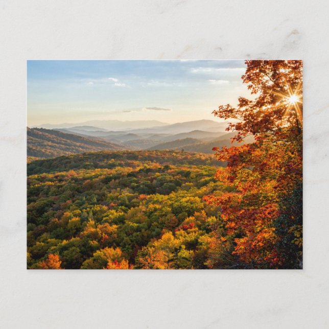 Carte Postale Coucher de soleil d'automne | Caroline du Nord (Devant)