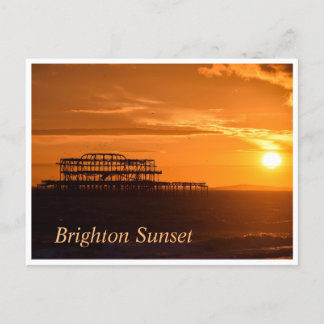 Carte Postale Coucher de soleil de Brighton