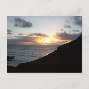 Carte Postale Coucher De Soleil De Cornwall Près De Saint Agnes 