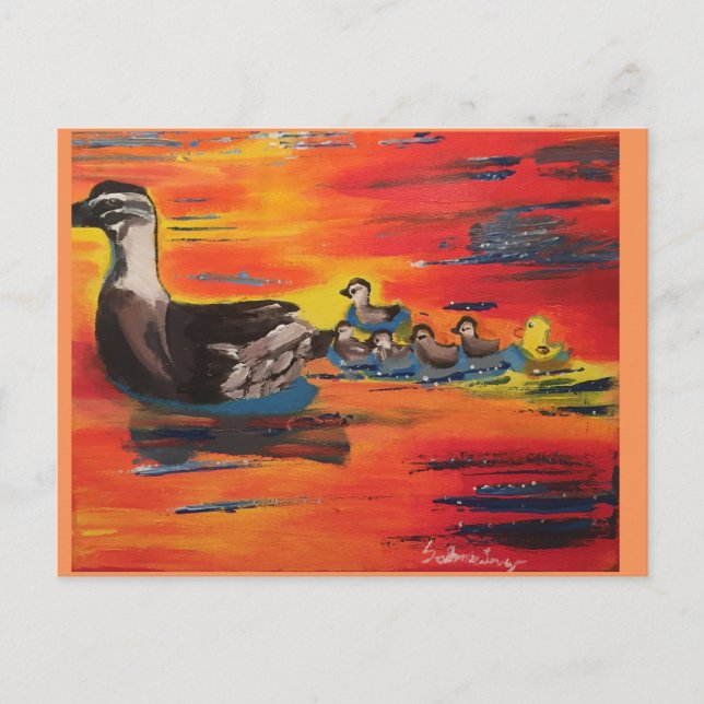 Carte Postale Coucher de soleil de Duckie (Devant)