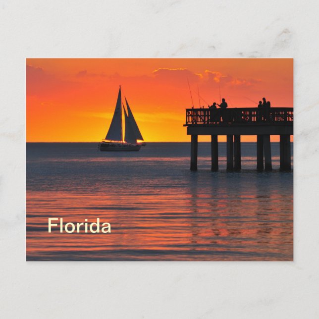 Carte Postale coucher de soleil de Fort Myers (Devant)