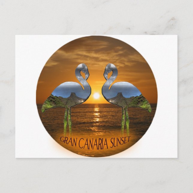 Carte Postale Coucher de soleil de Gran Canaria (Devant)