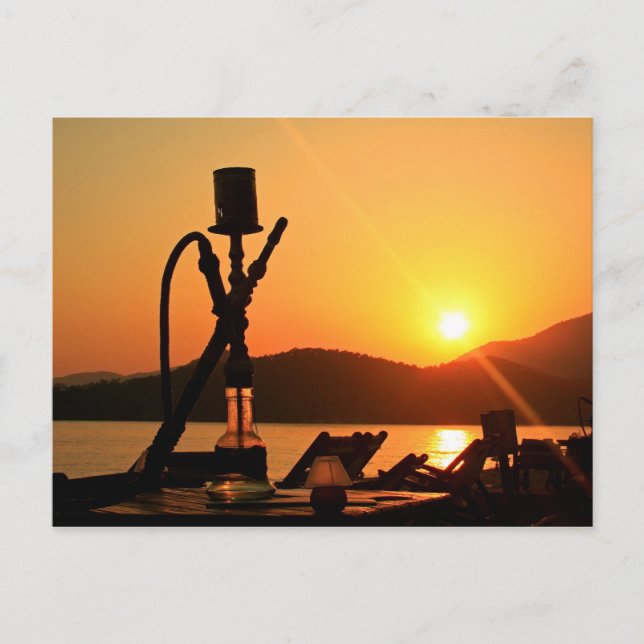 Carte Postale Coucher de soleil de Hookah (Devant)