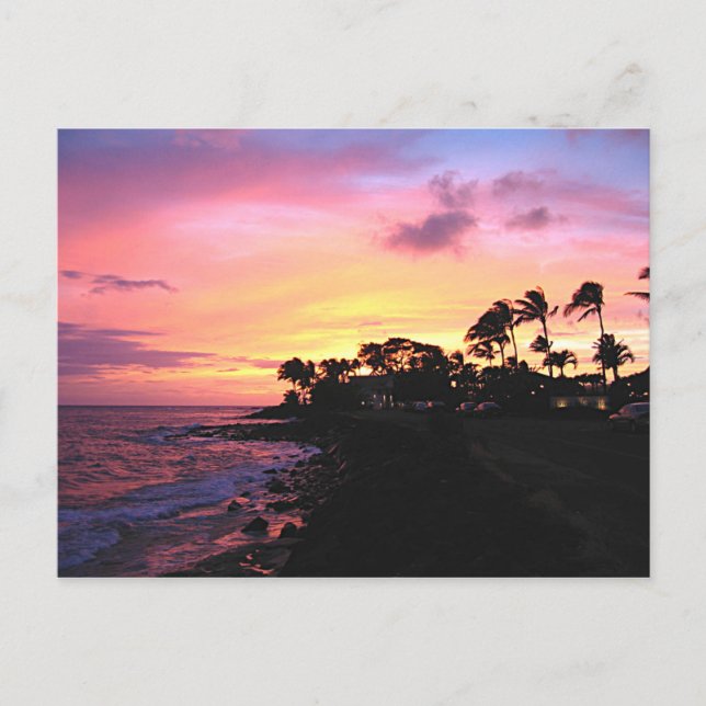 Carte Postale Coucher de soleil de Kauai (Devant)