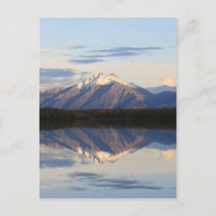 Carte Postale Coucher de soleil de la montagne de l'Alaska