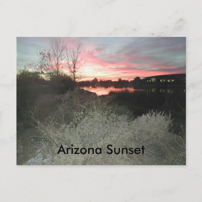 Carte Postale Coucher de soleil de l'Arizona (Devant)