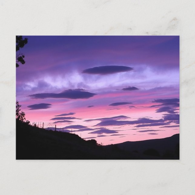 Carte Postale Coucher de soleil de l'invasion Alien (Devant)