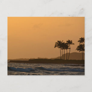 Carte Postale Coucher de soleil de l'océan Hawaii