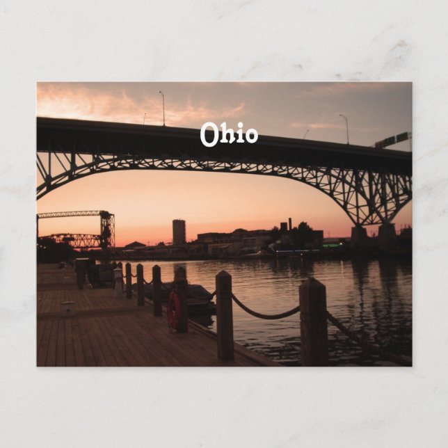 Carte Postale Coucher de soleil de l'Ohio (Devant)