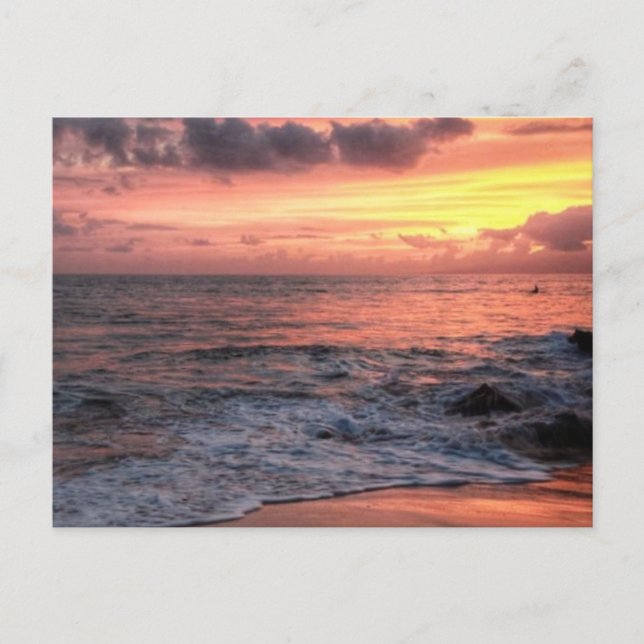 Carte Postale Coucher de soleil de Maui (Devant)