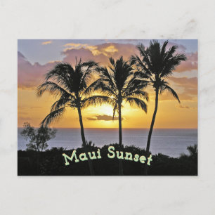 Carte Postale Coucher de soleil de Maui