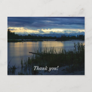 Carte Postale Coucher de soleil de minuit sur Denali