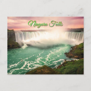 Carte Postale Coucher de soleil de Niagara Falls Canada stylisé