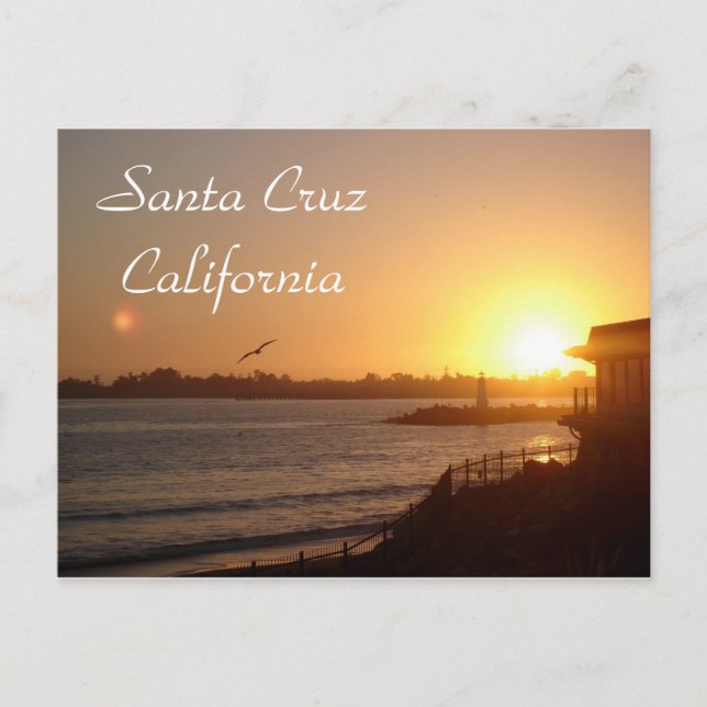 Carte Postale Coucher de soleil de père Noël Cruz près du phare (Devant)