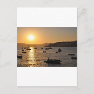 Carte Postale coucher de soleil de père Noël ponsa