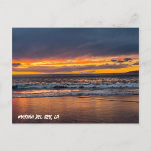 Carte Postale Coucher de soleil de pointe - Marina Del Rey, Cali