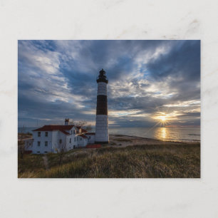 Carte Postale Coucher de soleil de printemps Big Sable Point