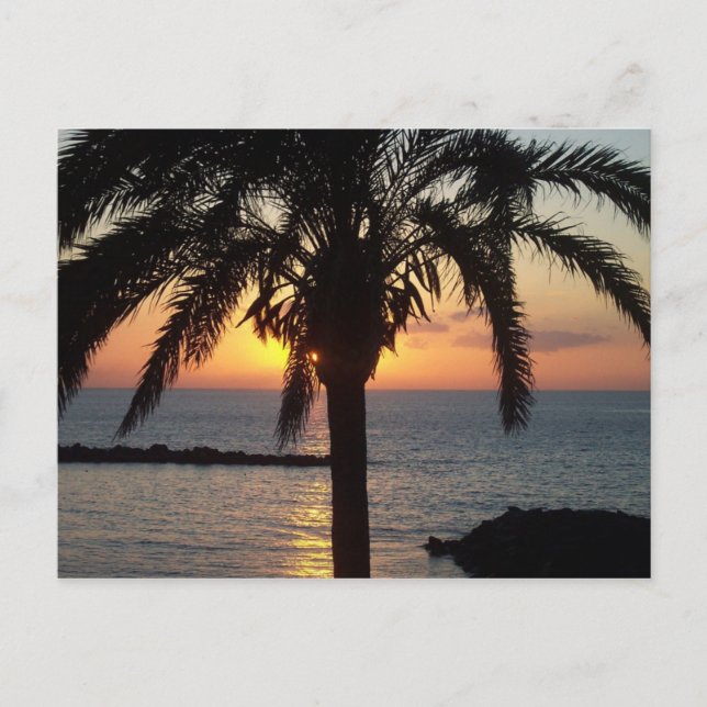 Carte Postale Coucher de soleil de Tenerife (Devant)