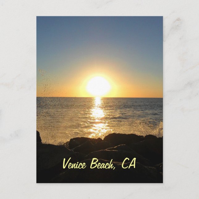 Carte Postale Coucher de soleil de Venice Beach (Devant)