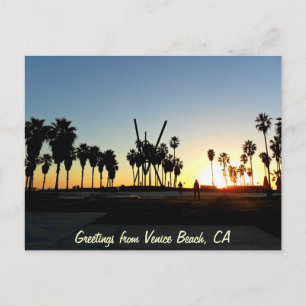 Carte Postale Coucher de soleil de Venice Beach