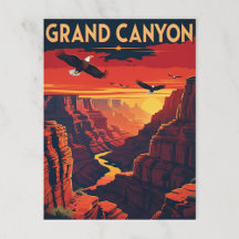 Coucher de soleil des aigles du Grand Canyon