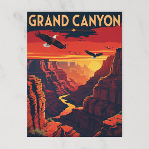 Carte Postale Coucher de soleil des aigles du Grand Canyon