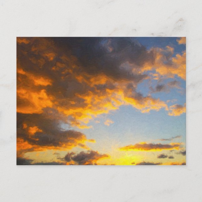 Carte Postale Coucher de soleil des plaines du sud du Texas (Devant)