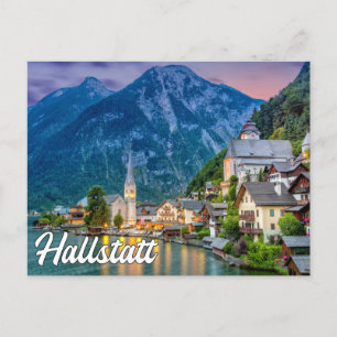 Carte Postale Coucher de soleil d'été sur Hallstatt, Autriche