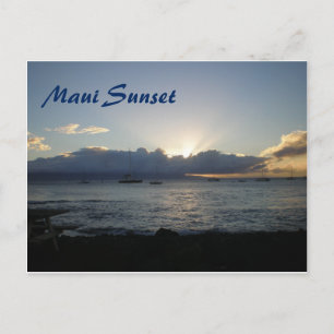 Carte Postale Coucher de soleil d'Hawaii