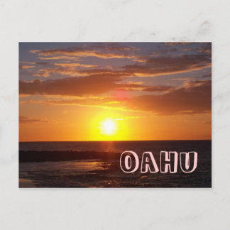 Carte Postale Coucher de soleil d'Oahu