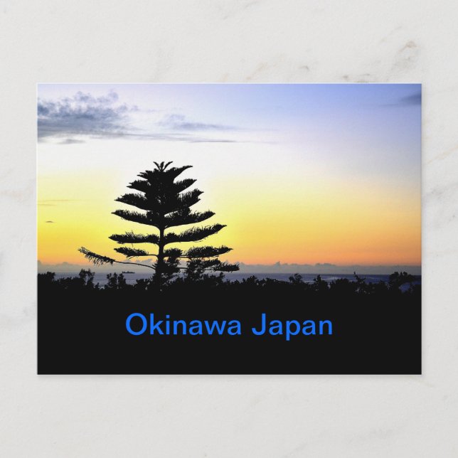 Carte Postale Coucher de soleil d'Okinawa (Devant)