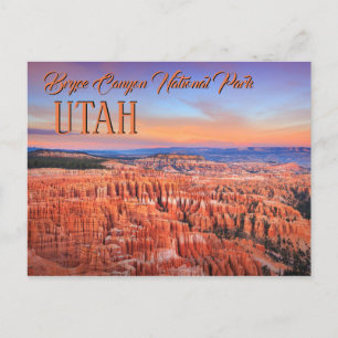 Carte Postale Coucher de soleil du canyon de Bryce