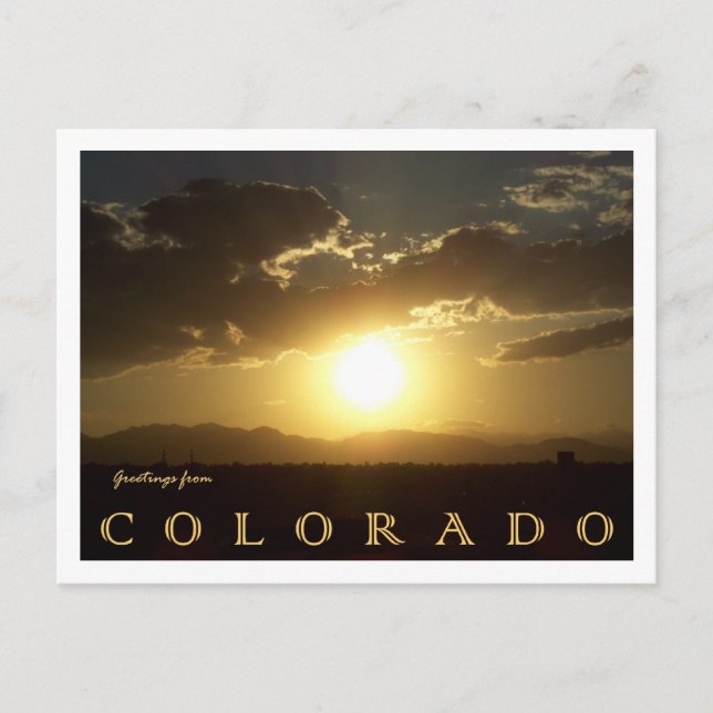 Carte Postale Coucher de soleil du Colorado (Devant)