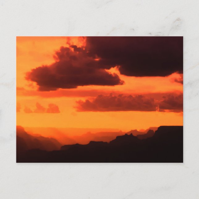 Carte Postale Coucher de soleil du Grand Canyon (Devant)