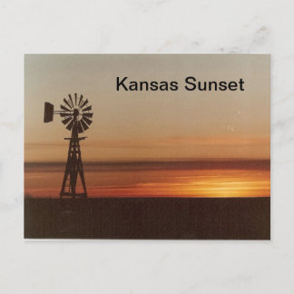 Carte Postale Coucher de soleil du Kansas