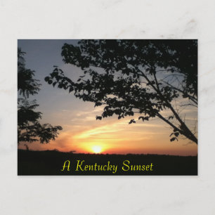 Carte Postale coucher de soleil du kentucky