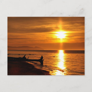 Carte Postale Coucher de soleil du lac Supérieur