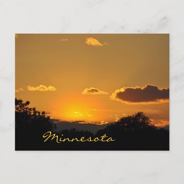 Carte Postale Coucher de soleil du Minnesota (Devant)