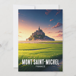 Carte postale coucher de soleil du Mont Saint-Mich